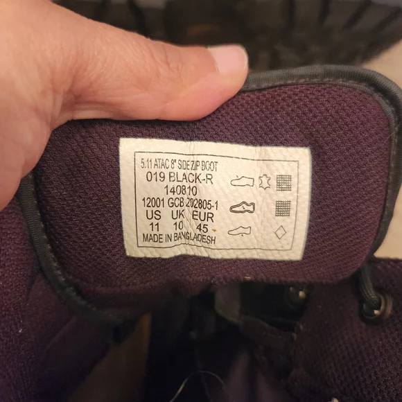 5.11 tactical attac 8 size zip boot size 11